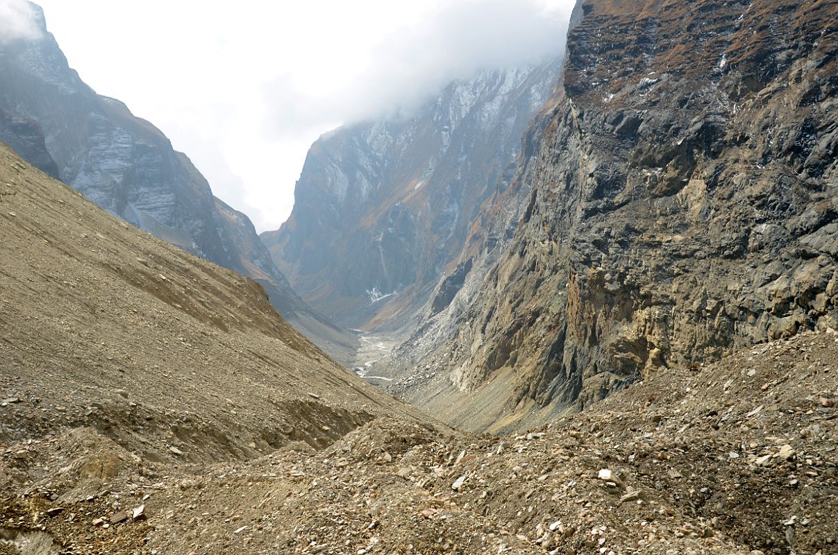 17 Looking Ahead To The U Shaped Valley From Near The End Of The Chhonbardan Glacier Between Glacier Camp And Italy Base Camp Around Dhaulagiri 